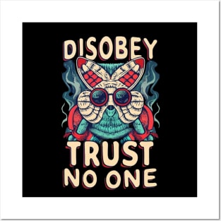 Disobey trust no one Posters and Art